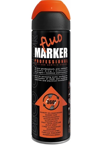 DECO COLOR 500 ml Fluromarker  pomarańczowy