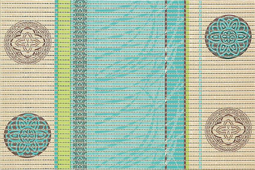 Mata antypoślizgowa łazienkowa 65cm x 100 Friedola Softy Tex 836 - beżowo - turkusowa